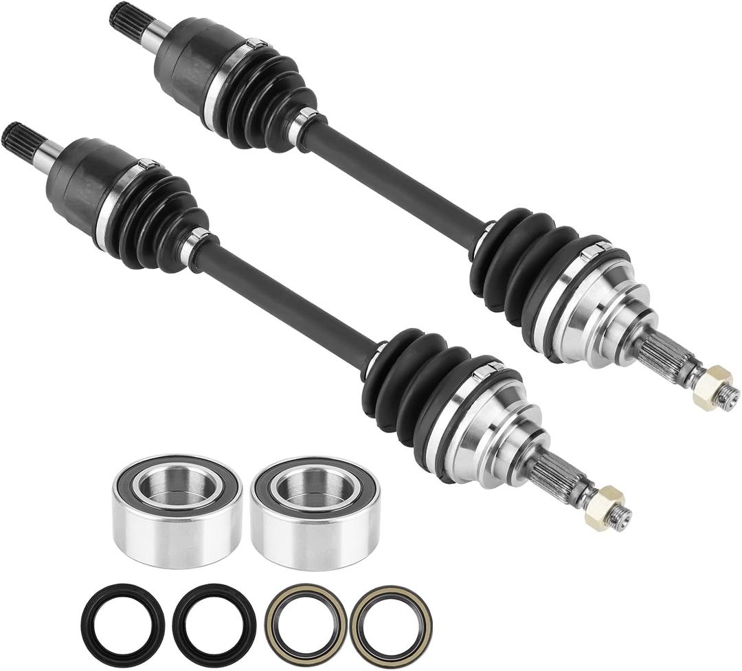 Front Left Right CV Axle Drive Shaft and Wheel Bearings Set for Honda Foreman Rubicon 500 650 680 Rincon FourTrax TRX500FM TRX680FA ATV UTV Axle Replacement