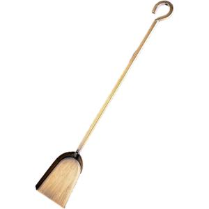 Compact 25" Brass Plated Fireplace Ash & Coal Shovel, Small Snow Shovel