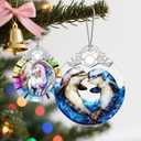 Christmas Ornament, Christmas Decoration, Stained Glass Ornament, Heirloom Keepsakes, Holiday Ornaments, Holiday Presents, Unique Xmas Gifts, Gift Exchange Ornaments, Gift Idea - Dolphin