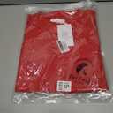 PerZeal Women's Summer Tops Tunic V Neck Ruffle Half Sleeve Blouses Short Sleeve Casual Loose Tops T-Shirts Red Large