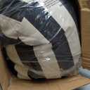 Black Vertical Stripe Large Round Indoor Outdoor Pet Dog Bed With Removable Washable Cover By Majestic Pet Products