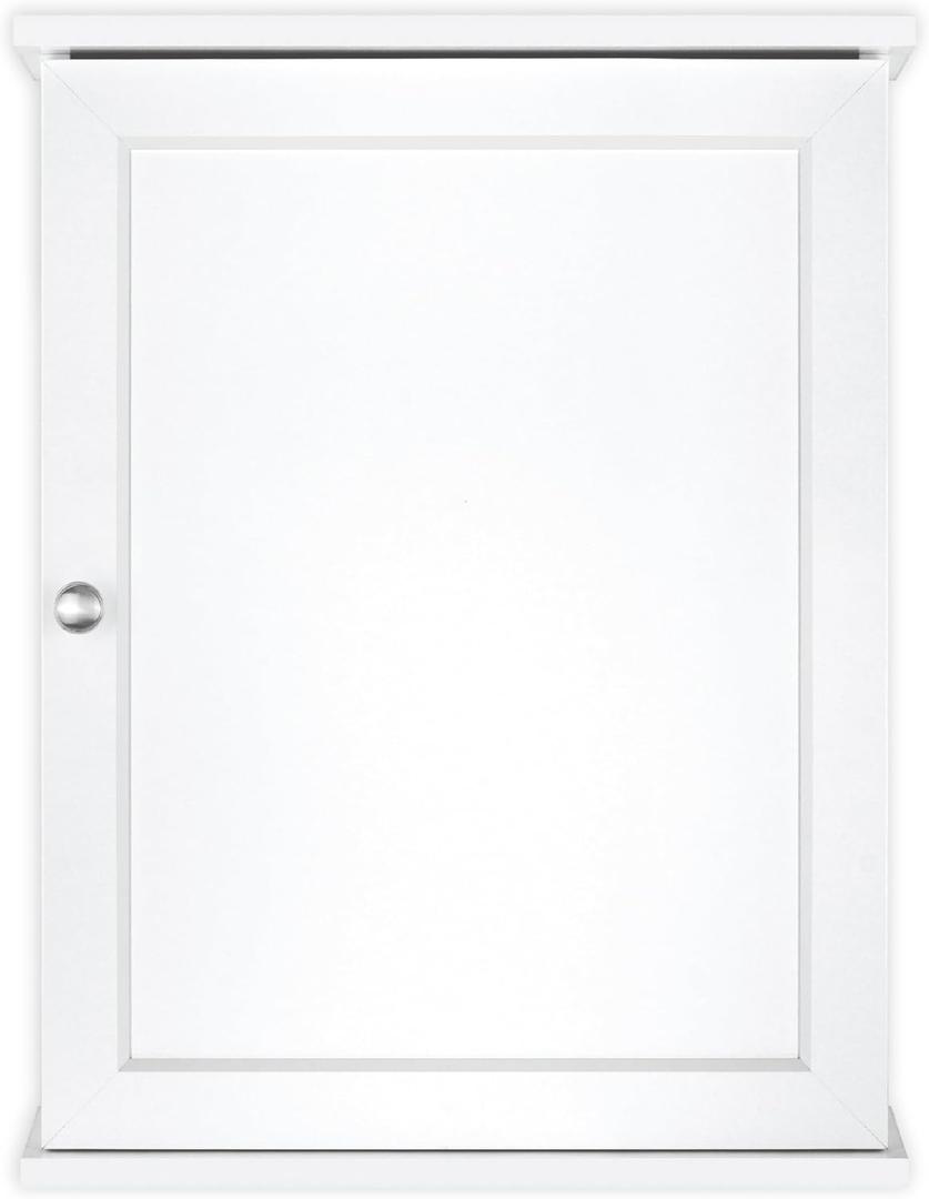 MCS 23x18 White Medicine Cabinet Organizer, Wall Mounted Bathroom Cabinet for Over-The-Toilet Storage, Bathroom Furniture & Restroom Organizer, 23x18 1-Door