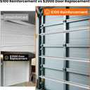 16FT Garage Door Support Strut Kit (Double Car Door), 18-Gauge (1mm) Galvanized Steel Reinforcement - Storm-Ready Anti-Buckling Brace, 7-Segment Overlapping Design, Fits 16x7 16x8 Doors