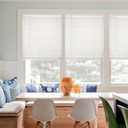 MYshade No-Drill Cordless Horizontal Mini Blinds 29.5" W x 48" H Tool-Free Inside Mount Window Blinds with 1" Vinyl Slats, Light Filtering & Privacy, Child & Pet Safe, White