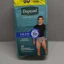 Depend Fresh Protection Adult Diapers, Incontinence Underwear for Men, Disposable, Maximum, Small/Medium, Grey, 32 Count