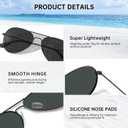 STGATN 2 Packs Round & Aviator Polarized Sunglasses for Women Men UV400 Protection (B. Round Matte Black/Grey + Aviator Black/Grey)