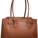 LOVEVOOK Laptop Tote Bag for Women, 15.6 Inch Waterproof Leather Computer Work Purse with Zipper for Teacher & Travel