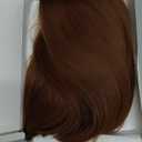 MAGQOO Brown Wig for Women Brown Bob Wig Short Straight Brown Wig Middle Part Synthetic Heat Resistant with Wig Cap