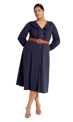 City Chic Women's Plus Size Dress - Zoe Belted, XS