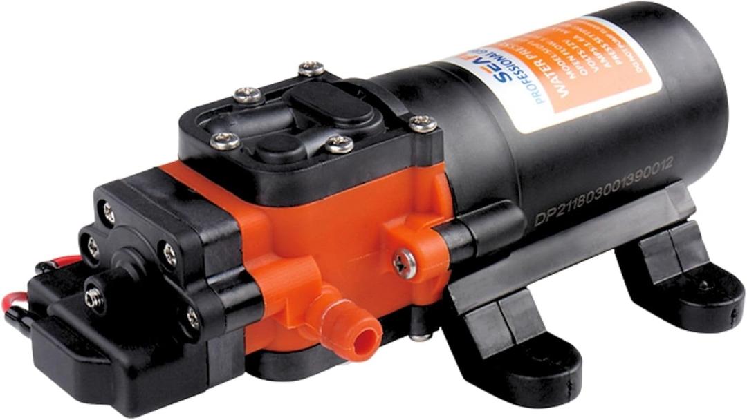 SEAFLO 21-Series Water Pressure Diaphragm Pump - 12V DC, 1.2 GPM, 35 PSI with Adjustable Pressure Switch, Self-Priming, Quiet Operation for RV, Boat, and Off-Grid Applications