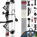 Compound Bow Set 10-40lbs for Pull Child Right Hand Lightweight Design Bow Adjustable 16"~28" Draw Length IBO 290fps New 2024 Professional Set for Youth&Kids