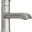 Moen LISO Spot Resist Brushed Nickel One-Handle Bathroom Faucet, One Hole Bathroom Sink Faucet with Optional Deck Plate and Push Down Drain, 84540SRN