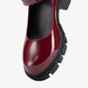NEWBELLA Women's Mary Jane Shoes Platform Low Heel Chunky Heels Ankle Strap Round Toe Dressy Pumps Oxford Style