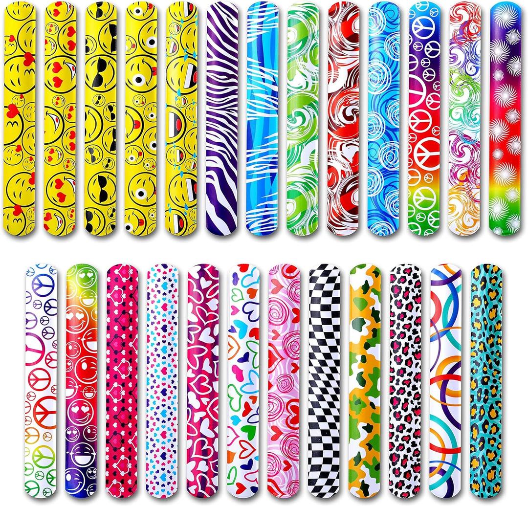 Giraffe 50 Pack Multi Color Slap Bracelets for Kids - Easter Eggs Fillers for Goody Bag - Easter Eggs Stuffers Bulk - Easters Basket Stuffers for kids Party Favors