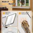 Cat Door for Window Weatherproof: Aluminum Frame Flap Pet Door Fit Window Insert - Easy Adjustable to Quick Fit Windows Width 31"-36" - 4 Secure Lock Modes with Magnetic Closure for Cats Dog