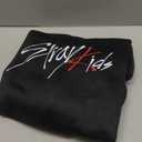JUNG KOOK SKZ Hoodie Felix Hyunjin Bangchan New Album Star Concert Sweater Support Sweatshirt Shirt Skz Merch for Women (Black, M)