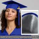 Graduation Cap 2026 with Tassel Unisex Matte Bachelor High School Cap Adjustable Size (Royal Blue)