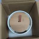 JOJUNO White Ceramic Canister Set with Wooden Lid, 3-Piece Airtight Food Storage Jars for Kitchen Counter - Flour, Sugar, Coffee, Tea, Spice - Small, Medium, Large Sizes - Stone Texture