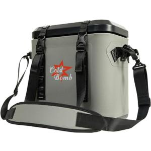 Magnetic Backpack Cooler Bag, Cold Retention Soft Coolers 30 Can Insulated Soft Sided Cooler with Waterproof Bag (Gray)