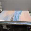 Framed Coastal Beach Wall Art for Living Room, Large 3 Piece Blue Ocean Canvas Artwork for Walls, Modern Beachy Sunrise Painting Prints for Dining Room Home Office Wall Decor, 24x36 Inch