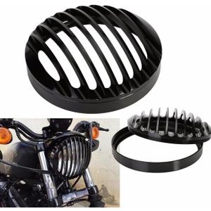 TUINCYN Motorcycle 5 3/4 Inch Headlight Grille Head Lamp Cover Mask for Harley-Davidson Dyna Super Glide Custom FXDC Low Rider Street Bob FXDB Super Glide Wide Glide