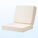 Outdoor Deep Seat Cushion Set, 24 x 24 Inch Waterproof and Fade Resistant Patio Furniture Cushion Backrest with Ties for Patio Couch Sofa and Balcony (Beige, 24x24Inch)