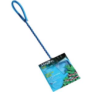 Marina 5-Inch Blue Fine Nylon Net with 10-Inch Handle, Aquarium Maintenance Tool, Blue, 11275