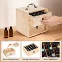 TORIBIO Essential Oil Storage Box for 40 Bottles, Wooden Essential Oils Holder Organizer Holds 5-30ml for Young Living & Doterra Bottles