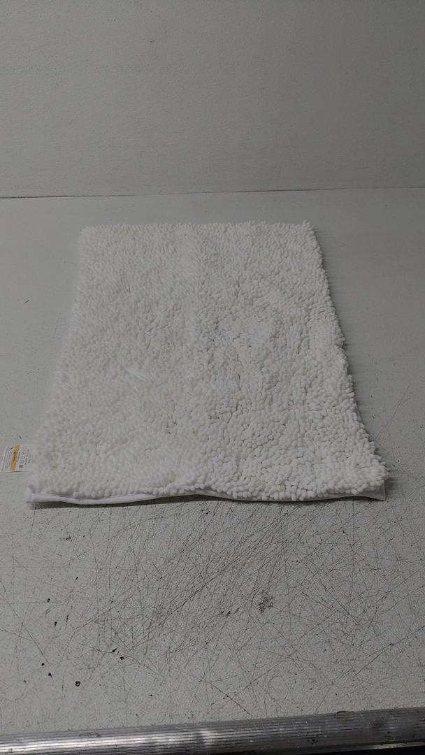 Bath Mat Rug 19x28" White, 100% Pure Cotton, Super Soft Bath Rugs, Plush & Absorbent, Hand Tufted Heavy Weight Construction, Full Reversible Step Out Rugs
