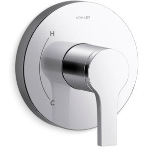 KOHLER TS35320-4-CP, Elate Rite-Temp Valve Trim, Polished Chrome, Shiny Bathroom Valve, Easy Maintenance