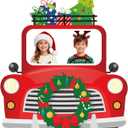Christmas Car Photo Booth Props Backdrop Christmas Car Photo Prop Frame Banner Large Fabric Groovy Cars Prop Hippie Selfie Frame Background Birthday Supplies Parties Sign for Kids