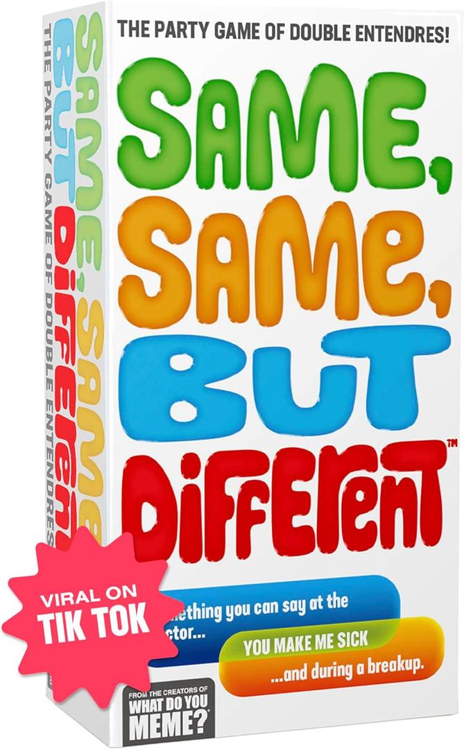 WHAT DO YOU MEME? Same Same But Different by Relatable, Adult Games for Game Night Social Gatherings, Includes 350 Cards, 8 Dry Erase Markers, 8 Dry Erase Cards, and Instructions WHAT DO YOU MEME? Same Same But Different by Relatable, Adult Games for Game Night Social Gatherings, Includes 350 Cards, 8 Dry Erase Markers, 8 Dry Erase Cards, and Instructions