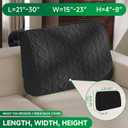 OHSIO Couch Cushion Covers, Super Soft Thicker Fleece Sofa Cover Stretch Sectional Sofa Slipcover Washable Pet Friendly Anti-Slip Stain Resistant Furniture Cover for Home(1 Back Cover,Dark Gray)
