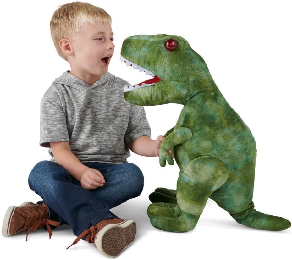 Talking 52cm Large T-Rex Dinosaur Plush Toy, with Talk Back & Sound Features, T-rex Cuddly 20 Inch Plush Toy Dino with Sound Effects and Talking Features
