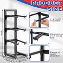 AceOrbit Rc Car Stand 5 Layer Adjustable Wall Mount Car Display Rack with Screws Crawler 8" x 9" x 24" Storage System for 1/10 1/12 1/18 1/24 1/32 Multiple Scale Cars/Trucks Stand Shelf(Black)