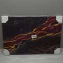 Red Black Marble Canvas Print Wall Art - Abstract Gold Texture Vintage - Wall Decor Modern Artwork Paintings Pictures for Living Room Stretched and Framed Ready to Hang - 16" x 24"