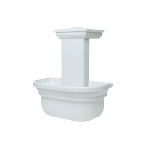 Fence Post Planter - Elegant White Plant Hanger for PVC Fences, Hanging Planters for Outdoor Plants - 4Pack