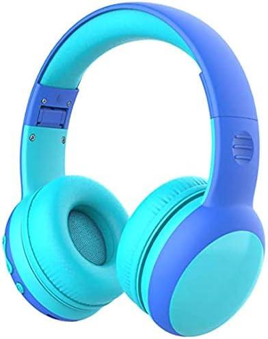 Kids Bluetooth Headphones, Over-Ear Toddler Headphones with Microphone, 85dB/94dB Volume Limited, 68H Playtime, Bluetooth 6.0, Portable Kids Wireless Headset with Cat Ears (Blue)