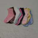 Aroveea Baby Toddler Socks Grip Non Slip Girls Cotton 9  Pack for 3-5T Kids Ankle Cute Socks 6M-7Years