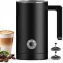 4-in-1 Electric Milk Frother & Steamer Automatic Frother Machine, Barista-Style Hot & Cold Foam for Lattes, Cappuccinos, Iced Coffee, Quiet, One-Touch, Easy to Clean