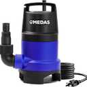 MEDAS 1HP 3434 GPH Sump Pump Submersible Clean/Dirty Water Pump Portable Utility Pump with 16.4ft Cord for Swimming Pool Garden Basement Tub Pond Draining