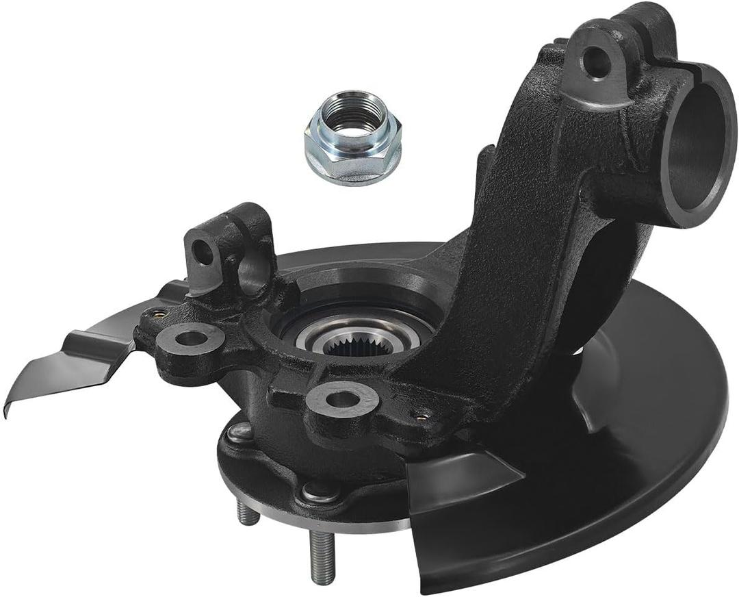 Front Left Steering Knuckle Assembly Compatible with Ford Escape 2013-2019, Driver Side Spindle Knuckle w/Wheel Bearing Hub, LK143 CV6Z2K005C CV6Z3K186B
