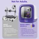 3D Printer for Kids, AI-Powered, Fully Assembled, STEM Gift
Safe Enclosed Design, 8,000+ Models, Live Camera, Creative Learning Tool for Boys Girls, Home & School Use, 200g PLA Filament Dimensions 13.7"D x 13.15"W x 15.47"H