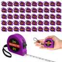 Copkim 50 Pcs Small Tape Measure Bulk 6 Ft 2M Mini Measuring Retractable Metric Tape Measure and Inch, Portable Easy to Read Measurement for Adults Prizes Construction Tool Party Favors(Purple)