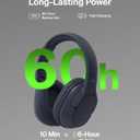 Belkin SoundForm Surround Bluetooth Over-Ear Headphones - Environmental Noise Cancelling Headphones - Wireless w/ 60H Playtime & Soft Ear Cups for iPhone, Galaxy, iPad, Travel, Home, or Office - Blue