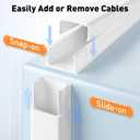 Delamu Cord Hider, 236in Cable Hider, Cord Covers for 3-4 Wires on Wall, Wire Covers for Cords, Wire Hiders for TV on Wall, Easier Setup Cable Cover Cable Management, W1.18 H0.63in, White