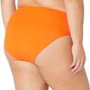 Amazon Essentials Women's High Waist High Leg Bikini Bottom (Orange)