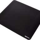 Amazon Basics Large Square Computer Mouse Pad, Cloth and Rubberized Base, 17.7L x 15.7W inches, Black