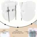 Tinoaly 15pcs Cubicle Clips, Plastic Cubicle Clips for Fabric Walls Fabric Panel Wall Hooks for Hanging Photos Notes Memos Documents (White)