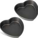 Tiawudi Heart Shaped Cake Pans, Large Baking Pan for Lovely Cakes, Nonstick Baking Molds, 9 Inch Cake Tins for Wedding, Birthday, Party & Family, Set of 2